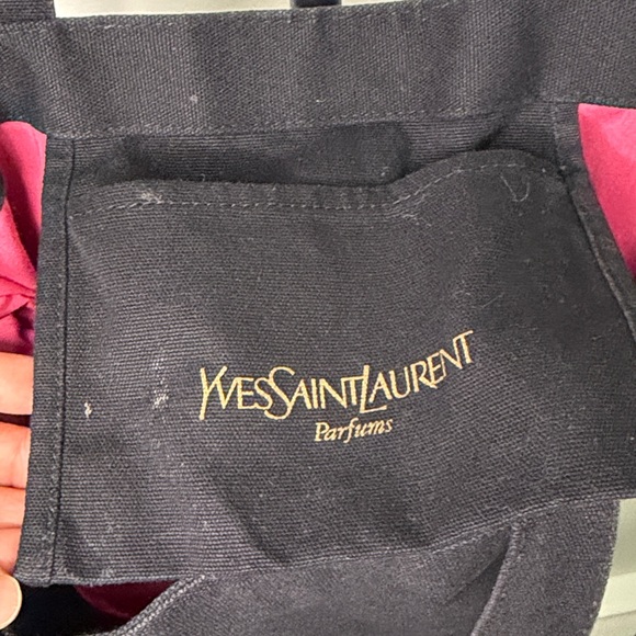 Yves Saint Laurent Black Tote with Gold Embroidered YSL Logo - Picture 9 of 12